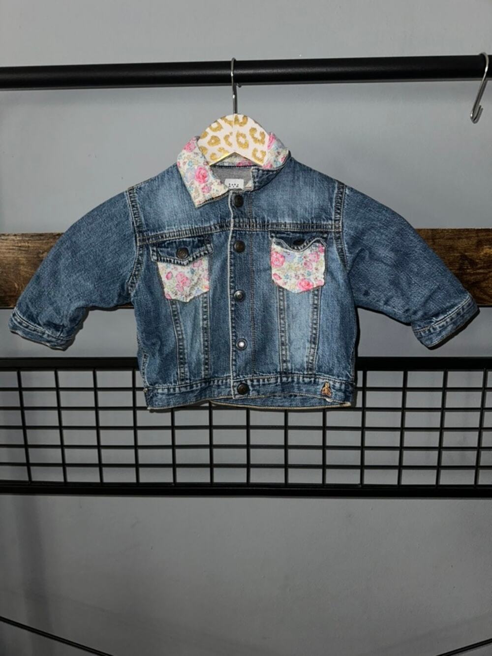 Baby Gap Floral Denim Jacket | Size 12-18 Months